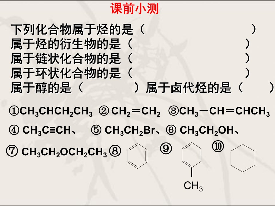 有机化合物的分类雄