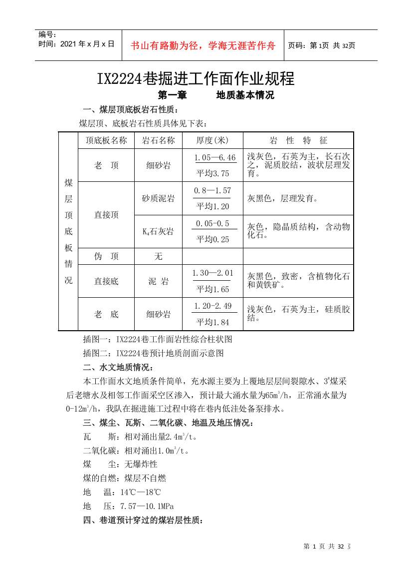 IX2224巷掘进工作面作业规程1