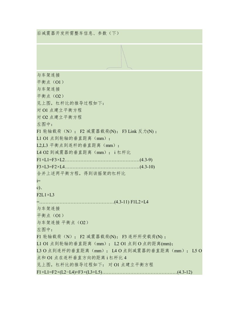 摩托车后减震器开发所需整车信息、参数(下)