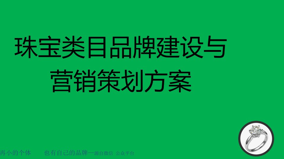 珠宝类目品牌建设与营销策划方案课件