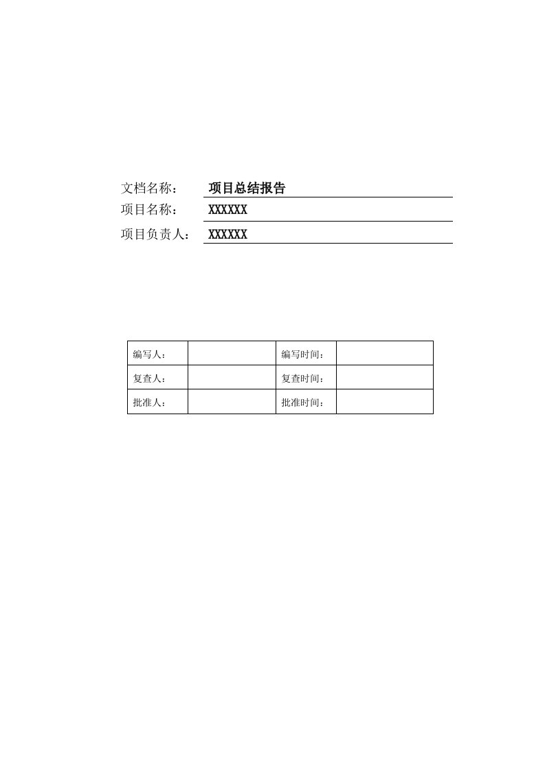 专项项目总结报告完整版