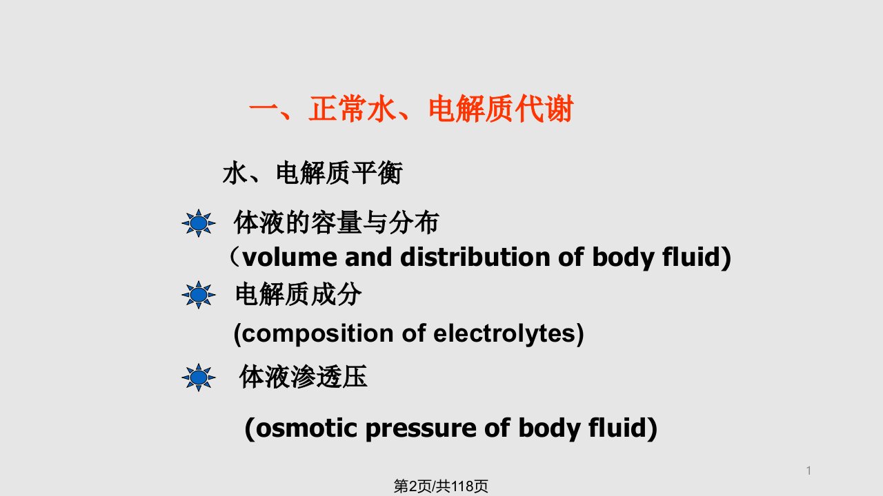 水电代谢学习