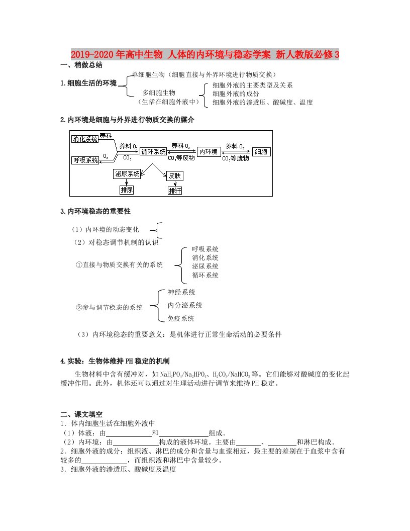 2019-2020年高中生物