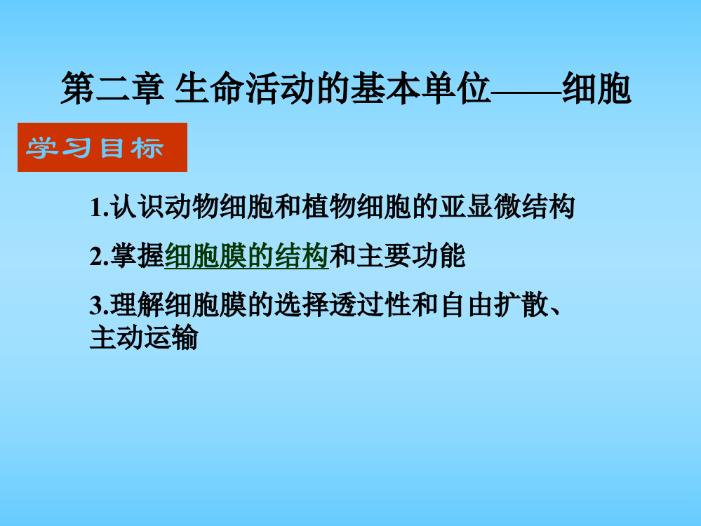 用绿色荧光染料标记鼠细胞膜上的蛋白质