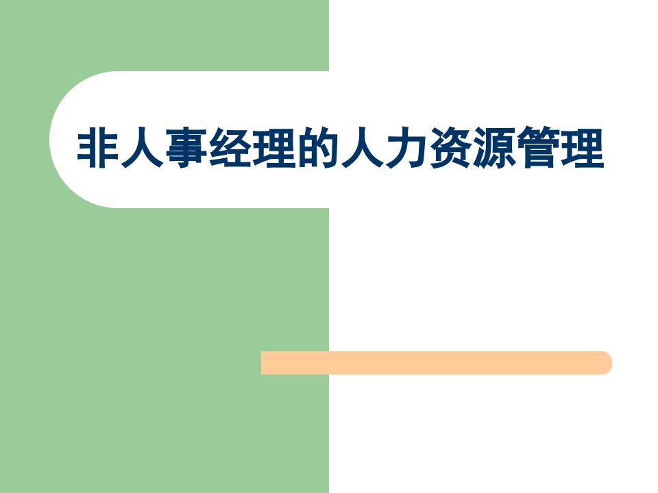 非人事经理的人力资源管理(77页)