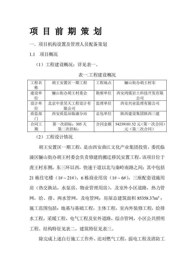 工程建设项目前期策划资料