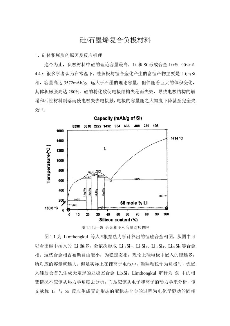 硅石墨烯复合负极材料体积膨胀及SEI膜的原因机理及解决方法