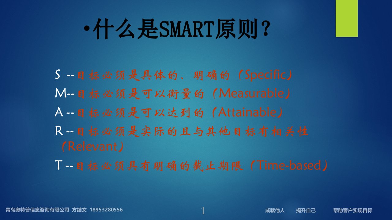 言简意赅SMART原则