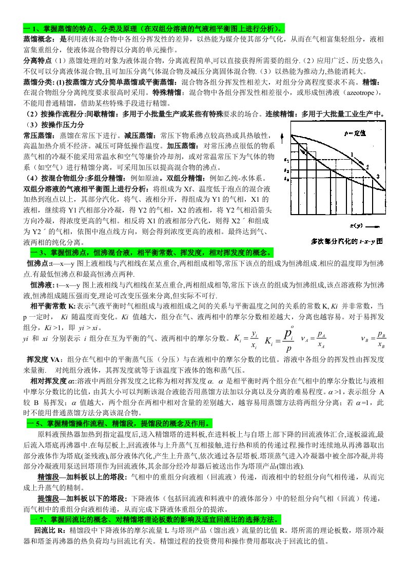 化工原理学习归纳