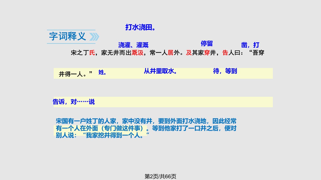 穿井得一人杞人忧天