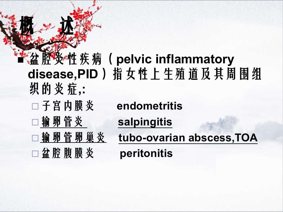 盆腔炎性疾病说课