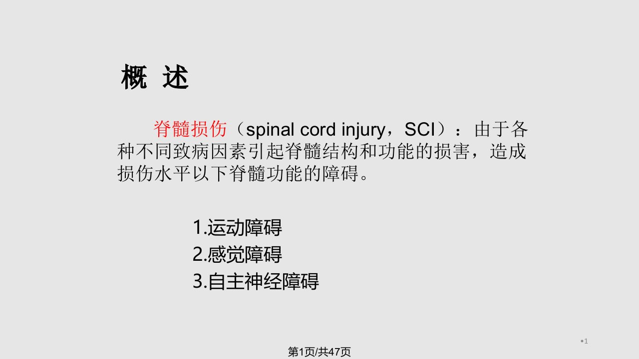 脊髓损伤的康复PPT课件