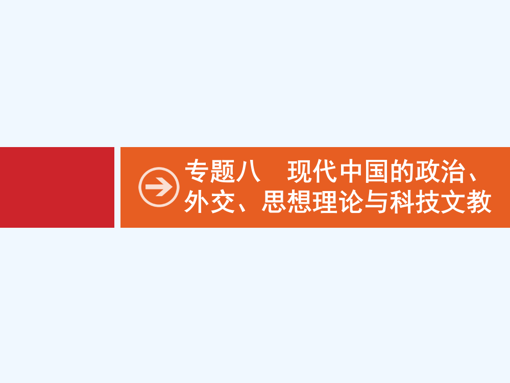 高三历史（高考对对练）一轮复习课件：专题八　现代中国的政治、外交、思想理论与科技文教