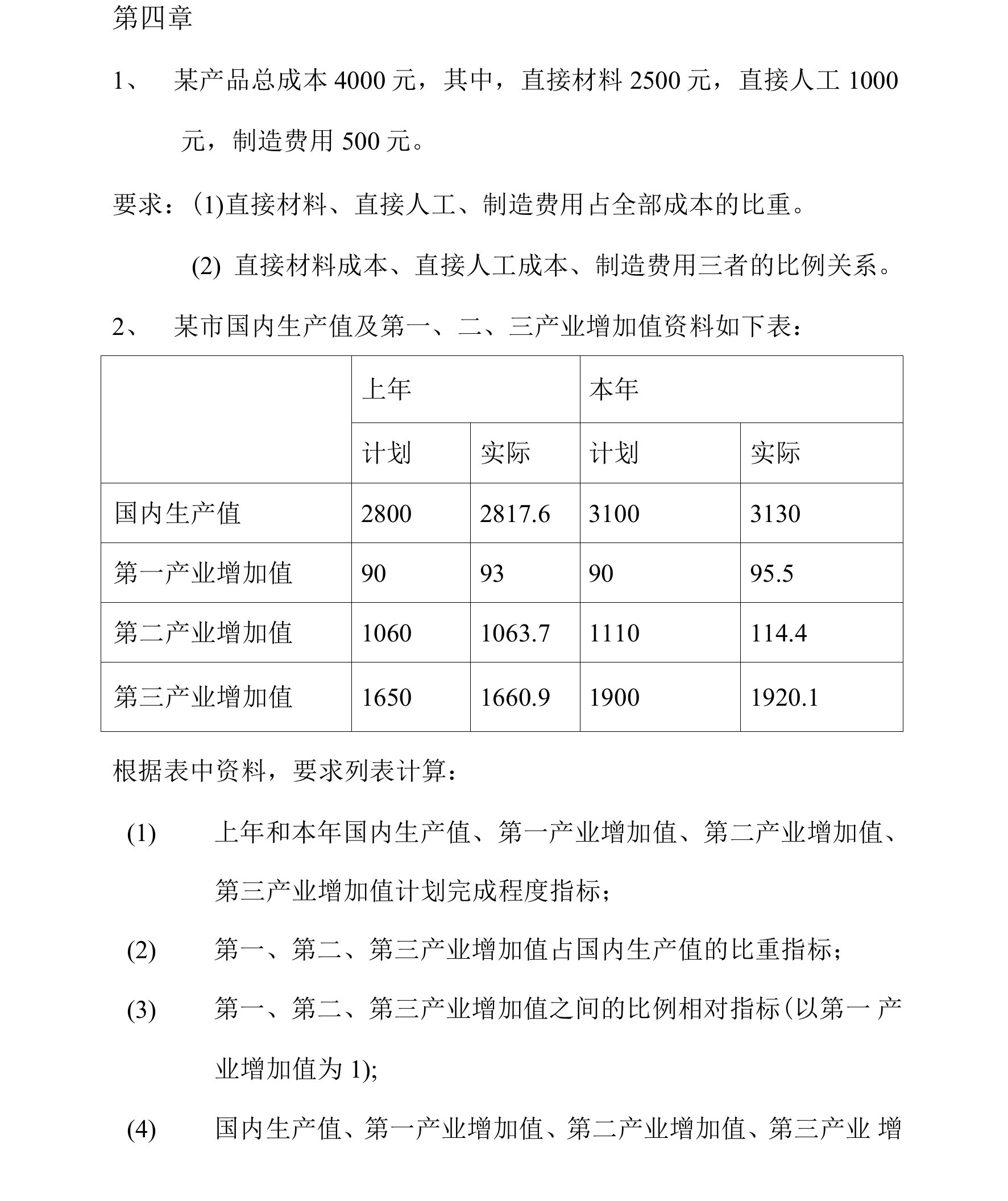 第四章相对指标补充题