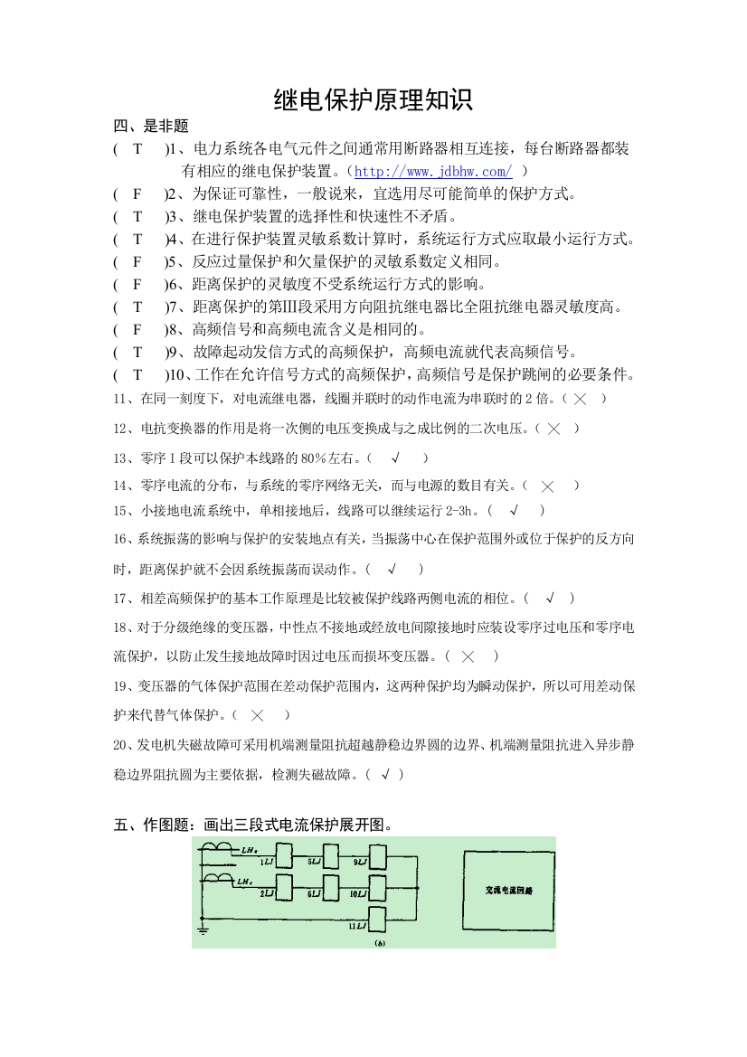 继电保护工作原理