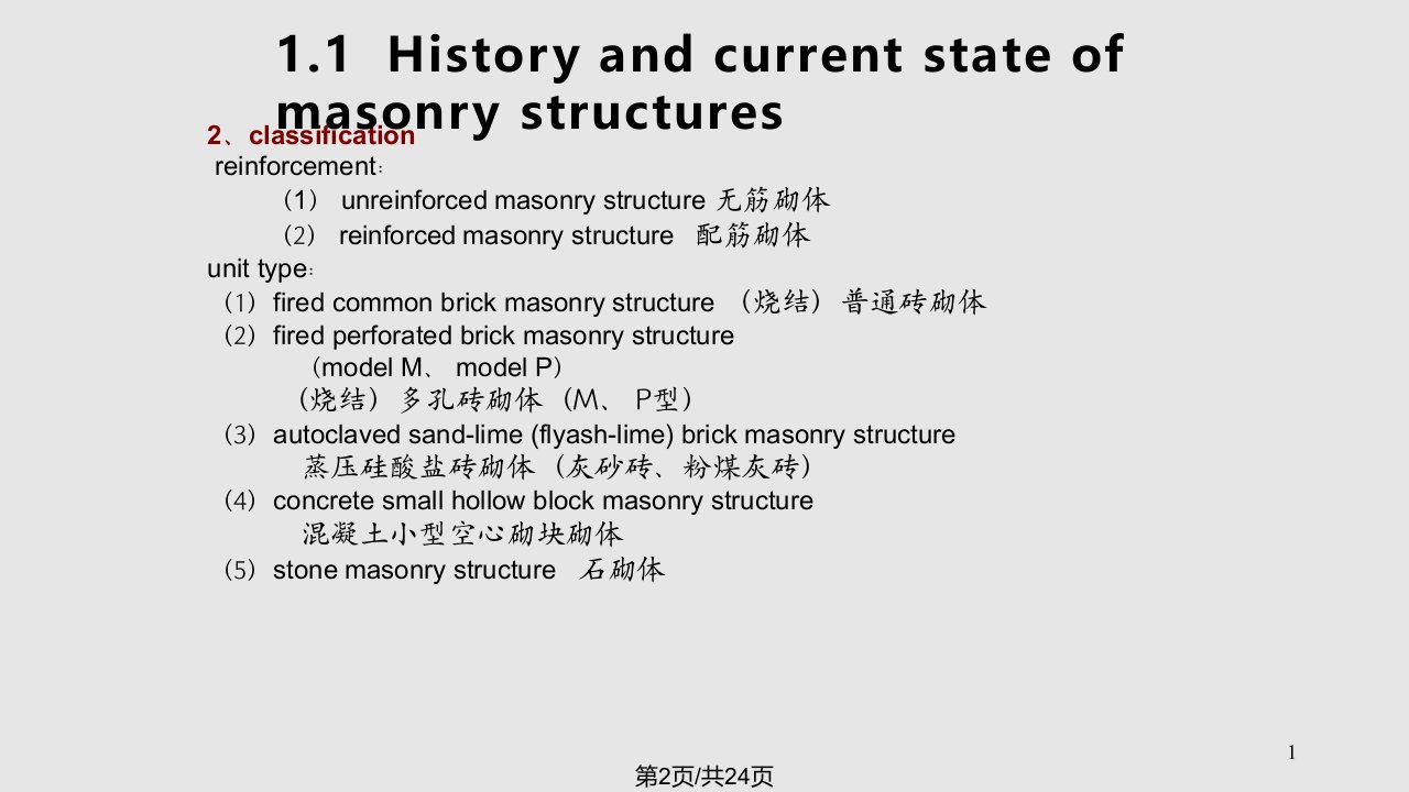 砌体绪论学习