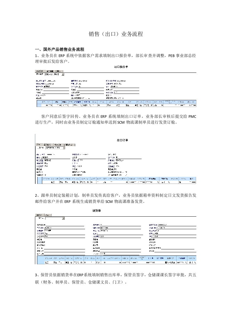 用友U8ERP系统销售流程