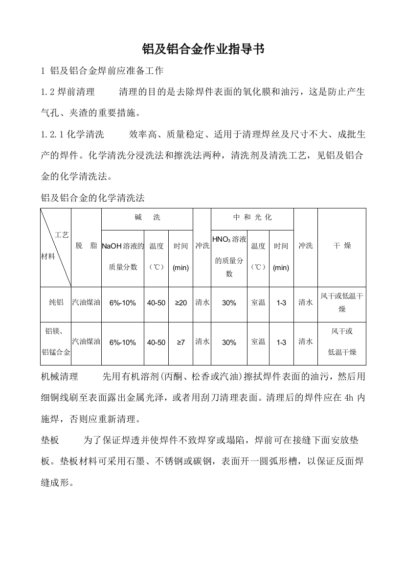 铝及铝合金焊接作业指导书d