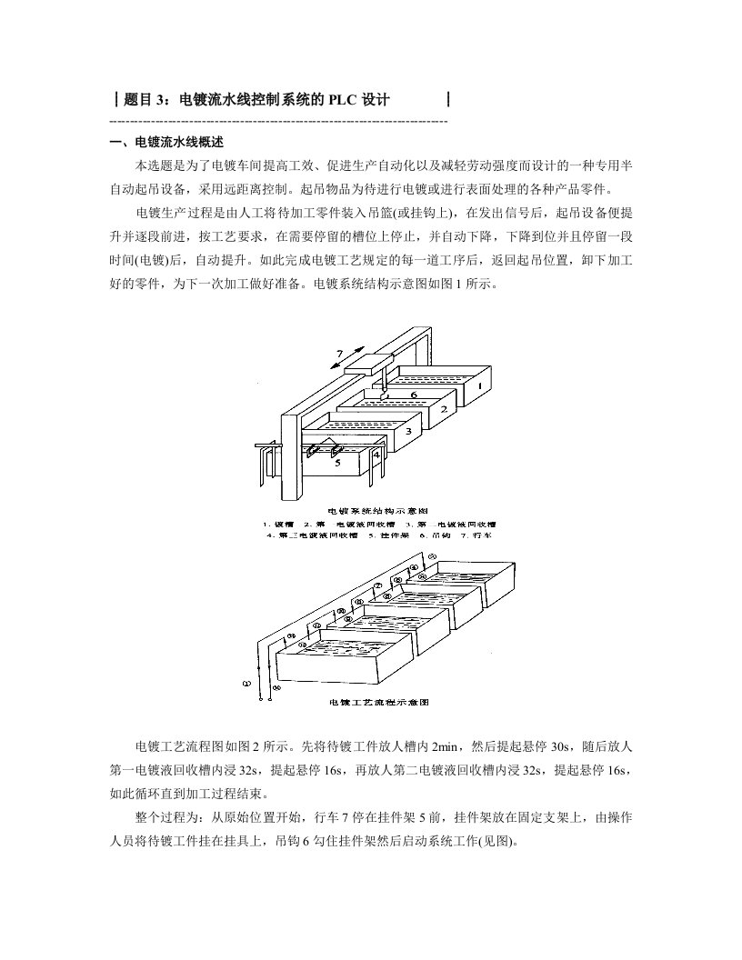 电镀流水线控制系统的PLC设计