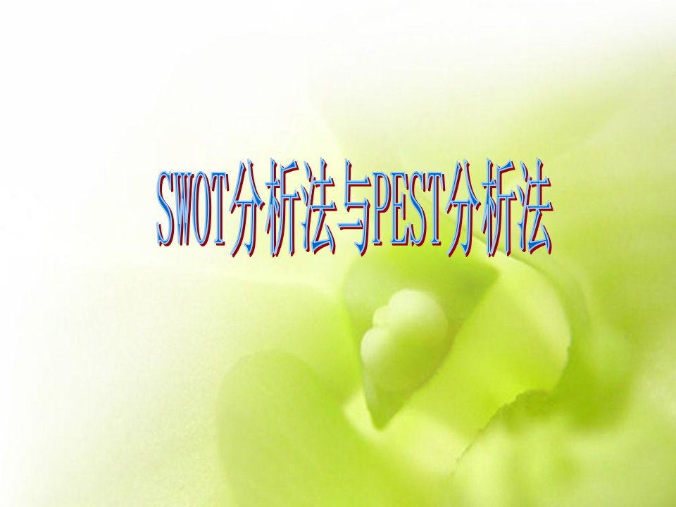 Swot与Pest分析法