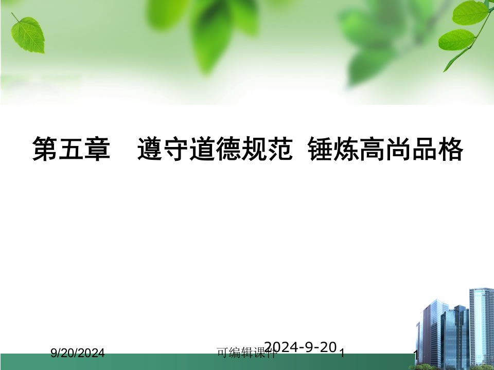 思想道德修养与法律基础教第五章精美思修专业课件