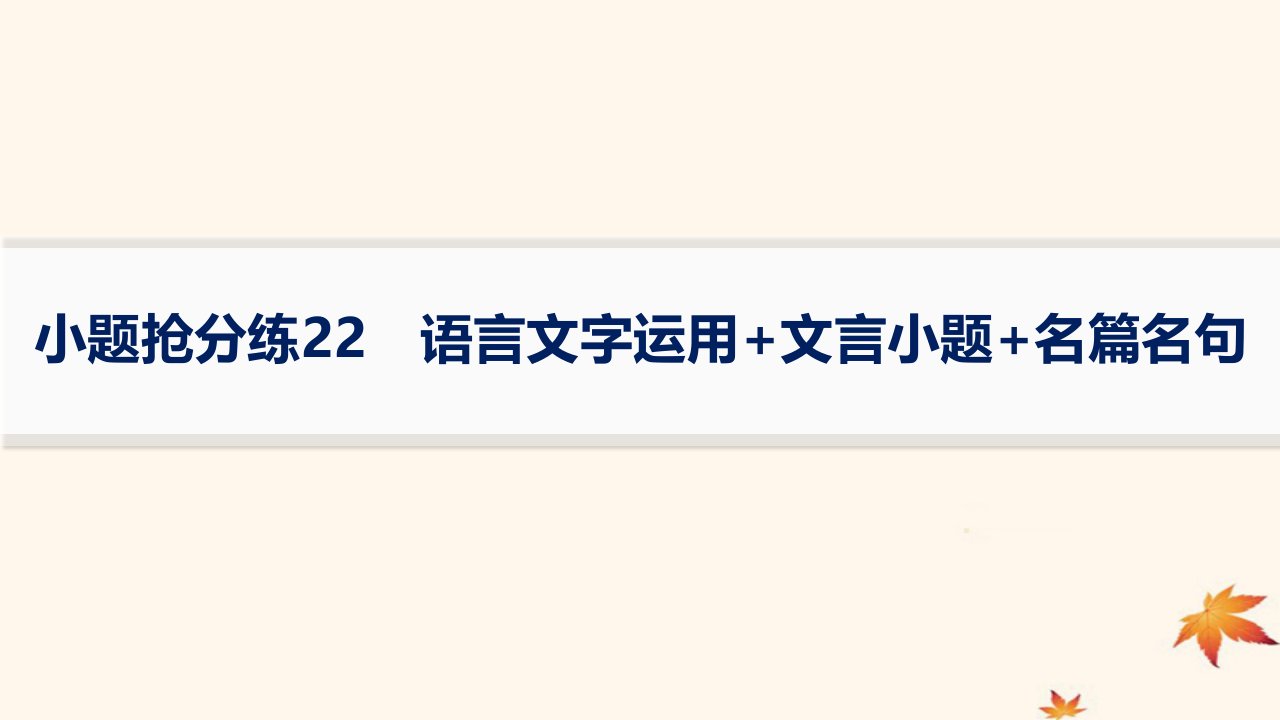 适用于老高考旧教材2024版高考语文二轮复习小题抢分练22语言文字运用