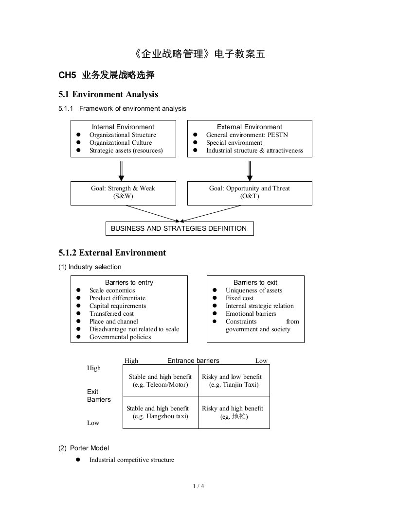 企业战略管理电子教案