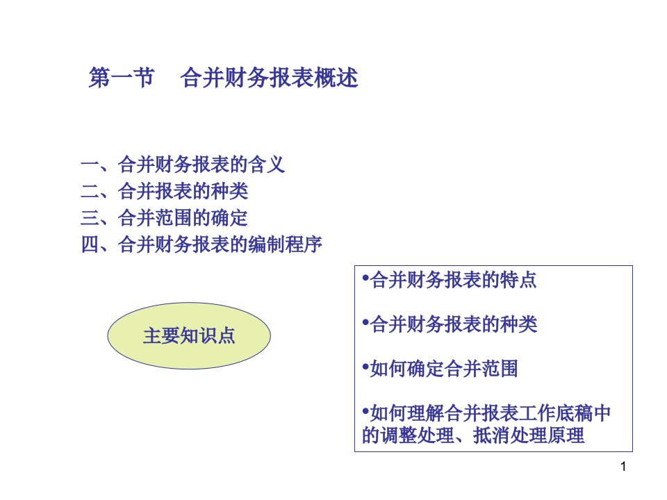 高级财务会计之合并财务报表教案精编版