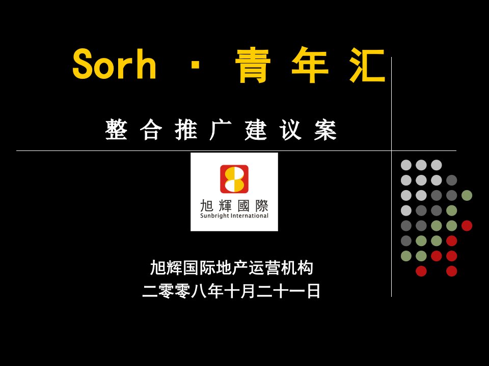 Sorh青年汇项目整合推广方案