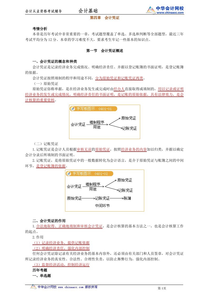 会计基础冲刺讲义