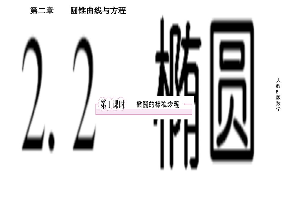 高二数学选修课件：2-2-1椭圆的标准方程