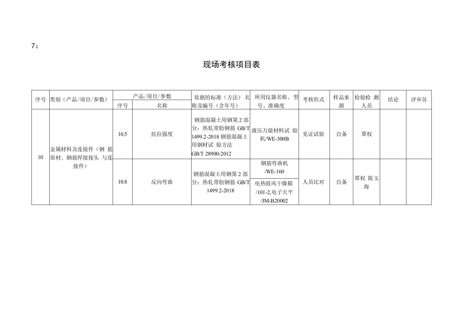 现场考核（庞总）