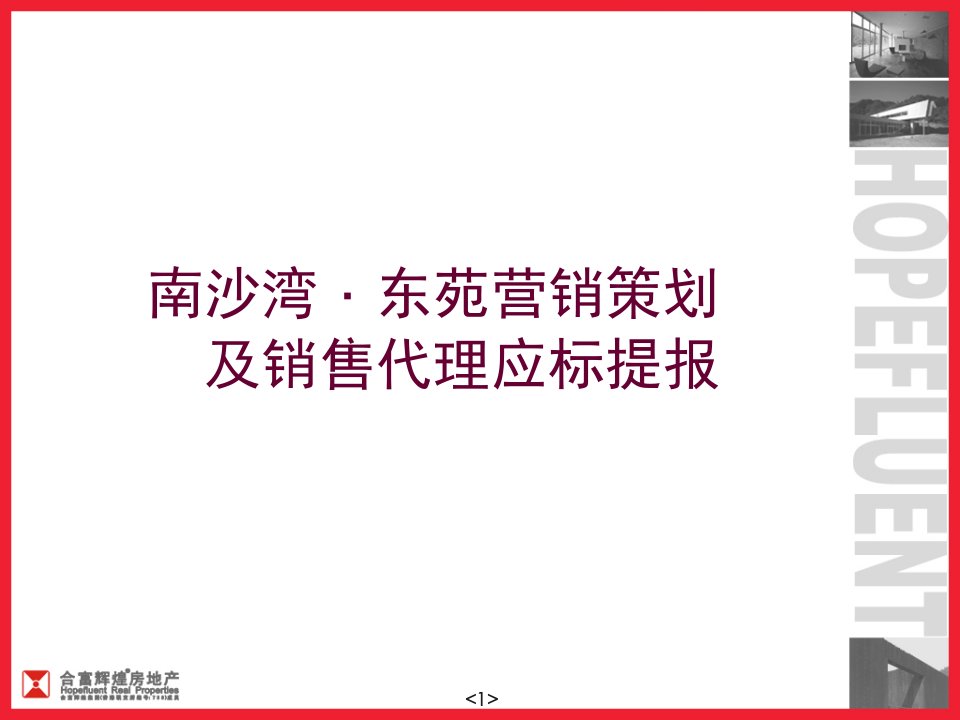 合富辉煌_广州南沙湾_东苑营销策划及销售代理应标提报