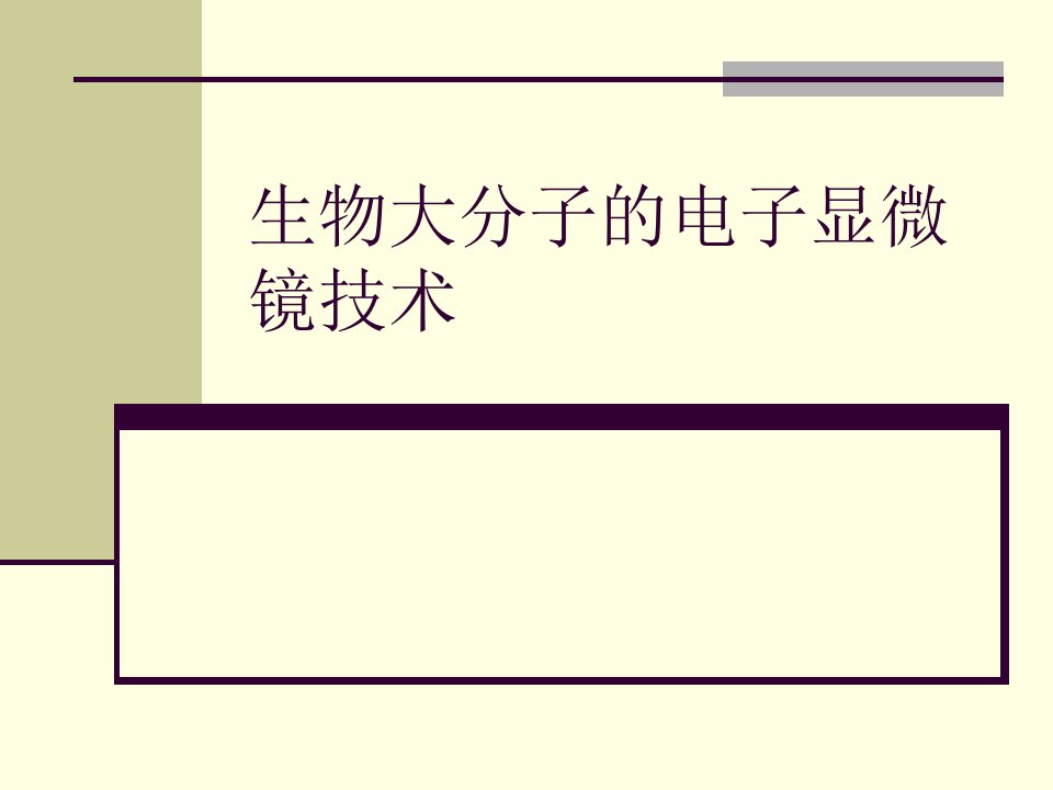 生物大分子的电子显微镜技术课件