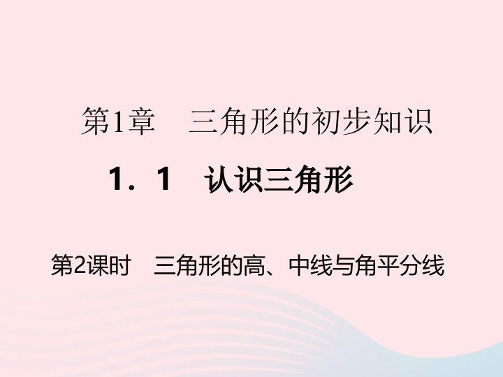 2022八年级数学上册第1章三角形的初步知识1.1认识三角形第2课时作业课件新版浙教版