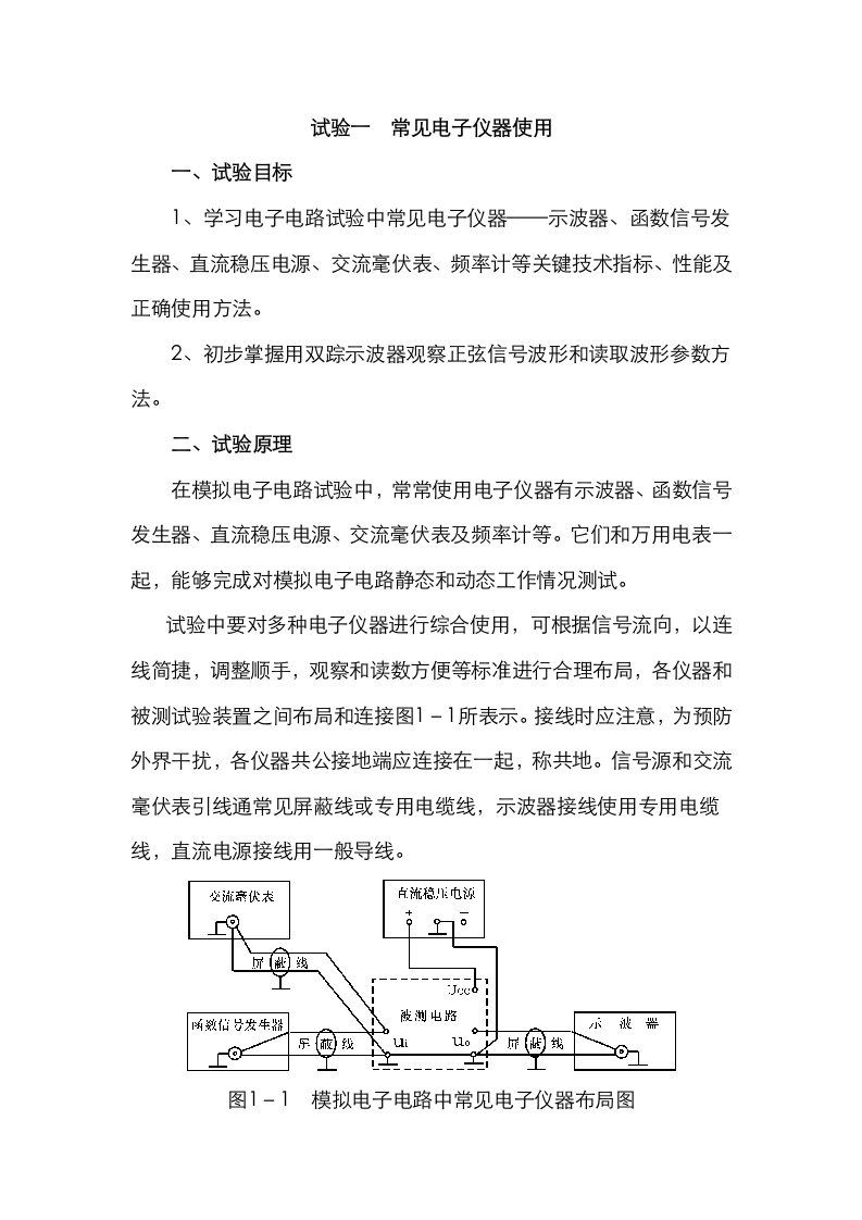 2021年计算机科学技术模拟电路实验讲义