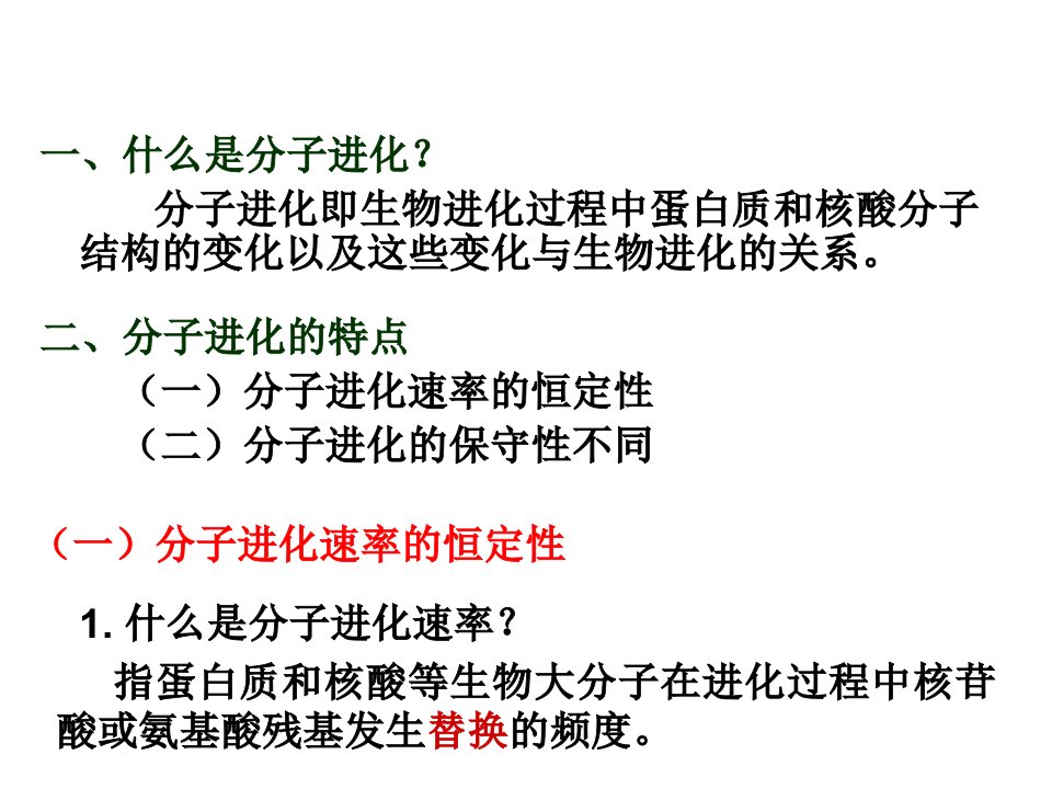 分子进化与分子系统学ppt课件