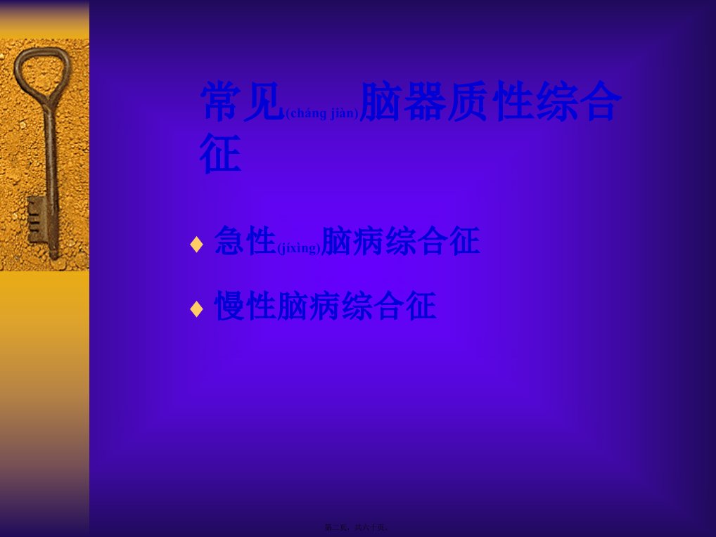 医学专题器质性精神病