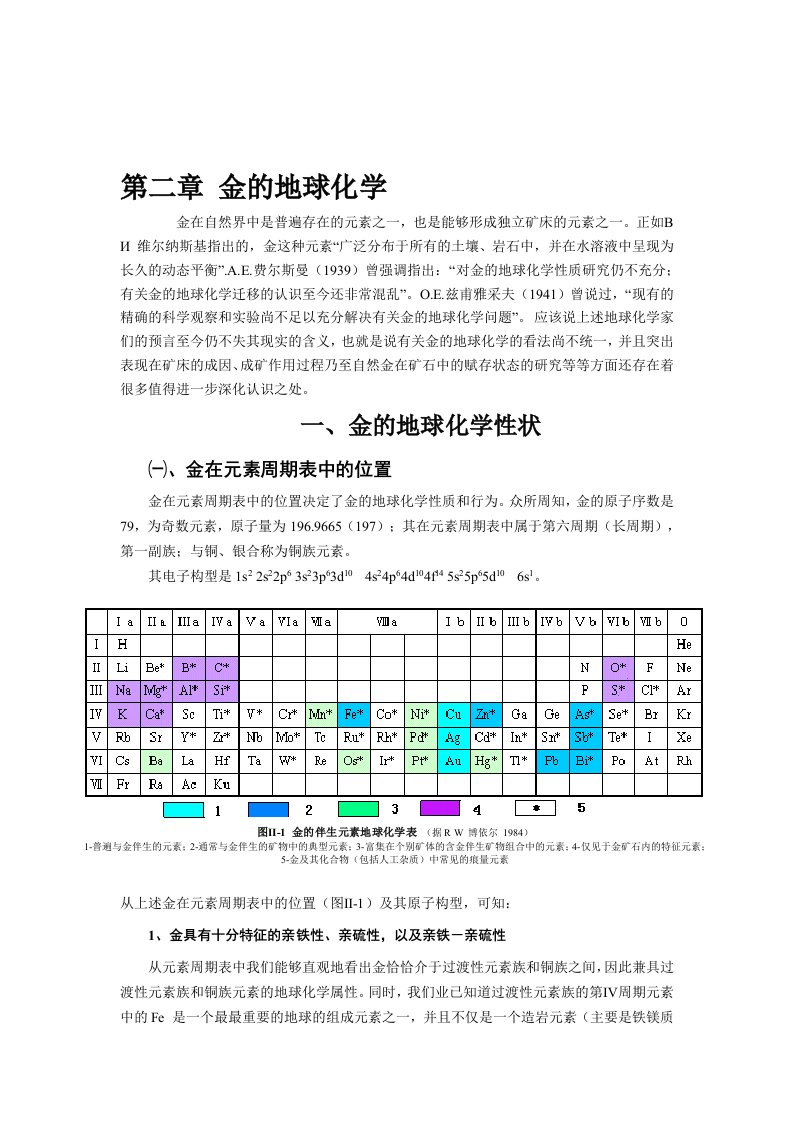 第二章金的地球化学