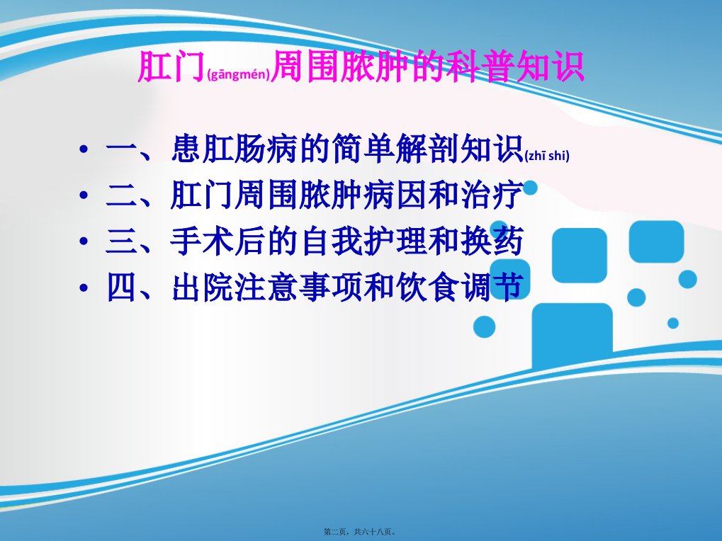 医学专题肛周脓肿是十万火急的肛肠病