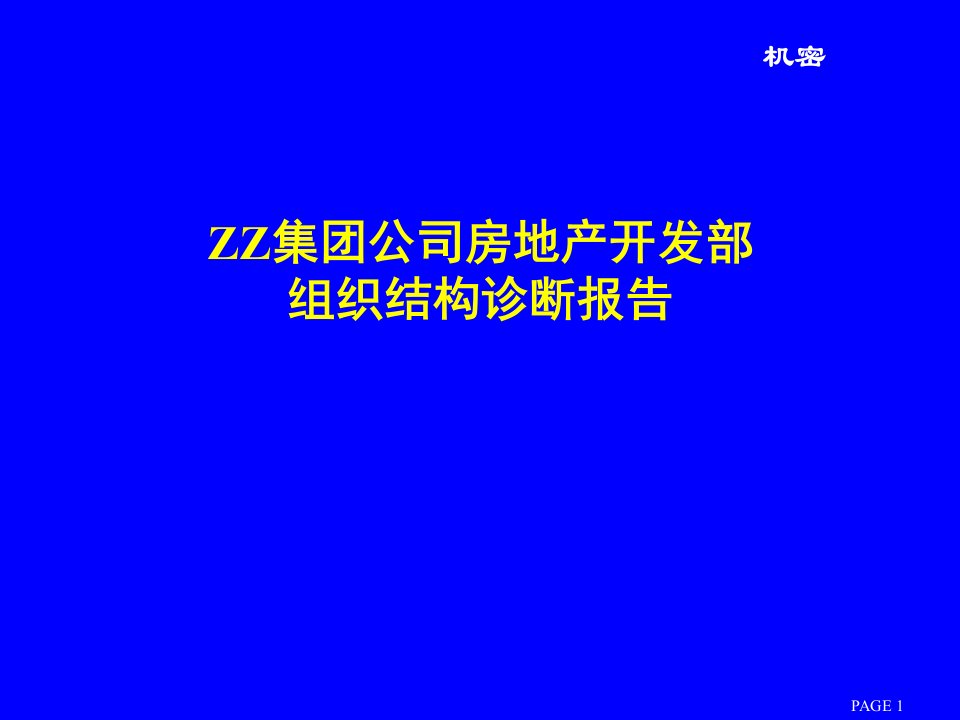 组织结构诊断报告