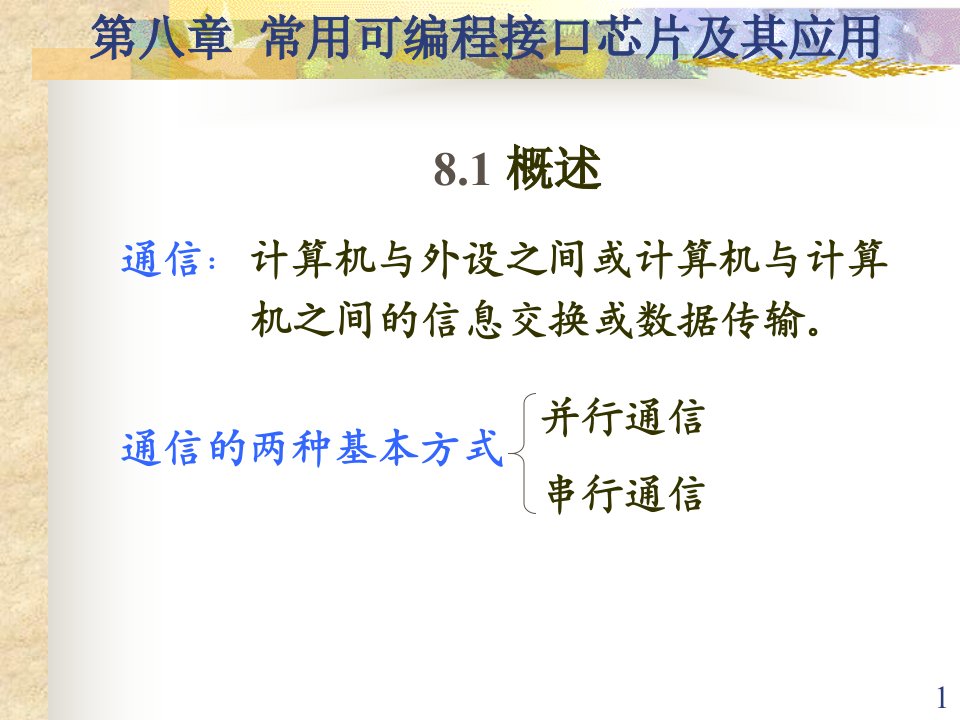 第八章常用可编程接口芯片及其应用教材课件