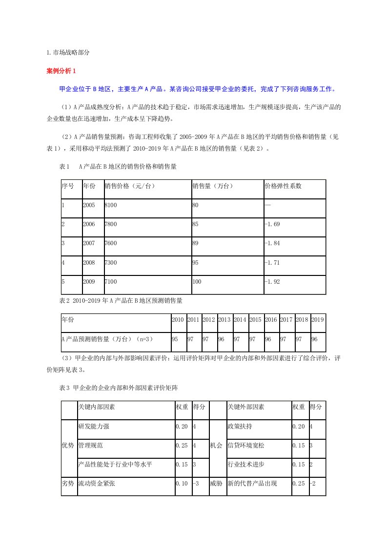 投资项目管理案例分析及答案