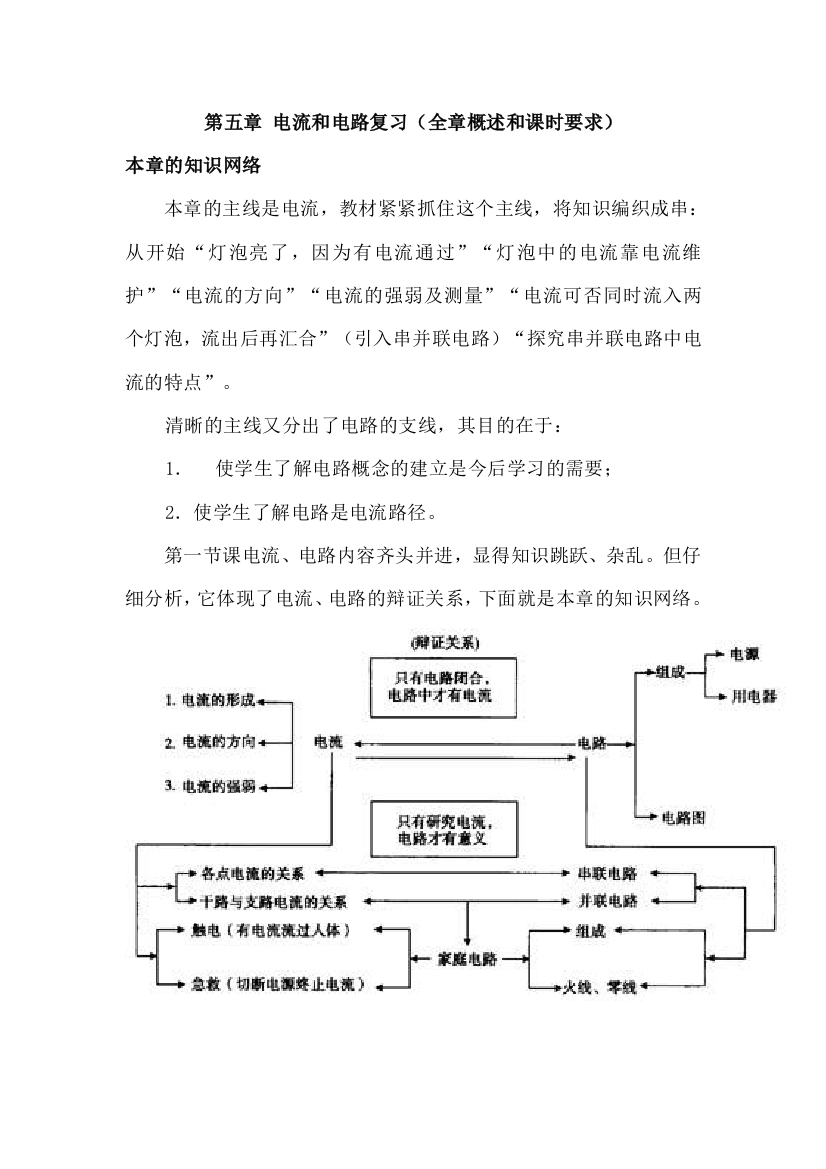 初中物理电流和电路复习资料