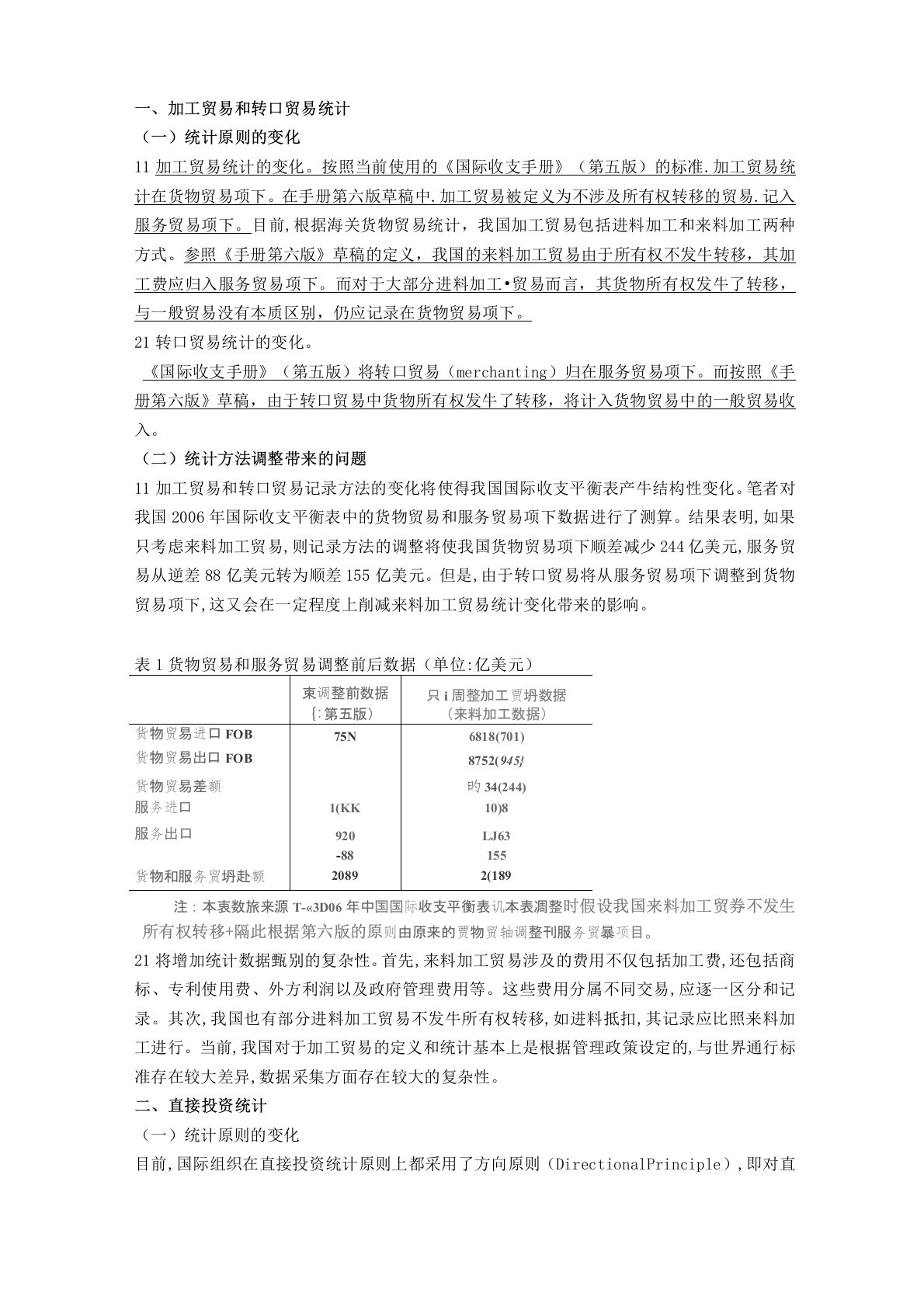 国际收支手册比较