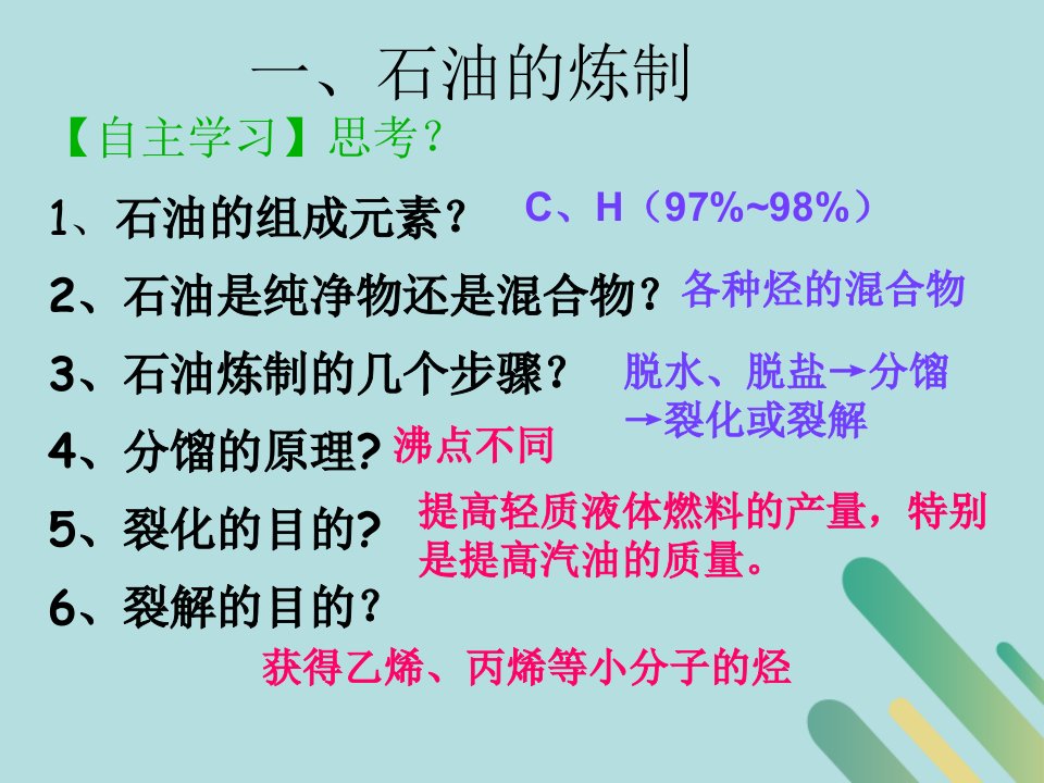 高中化学第三章重要的有机化合物3.2石油的炼制乙烯课件鲁科版必修2