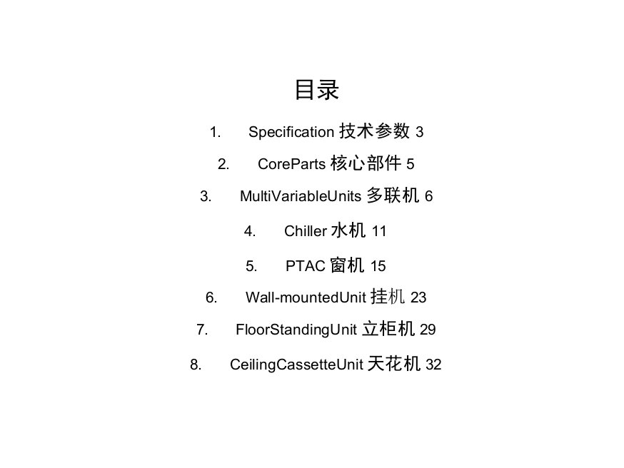 空调中英文对照表