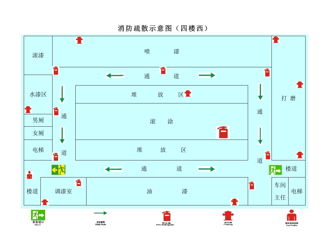 厂区消防疏散示意图