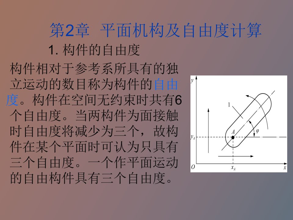 平面机构及自由度计算