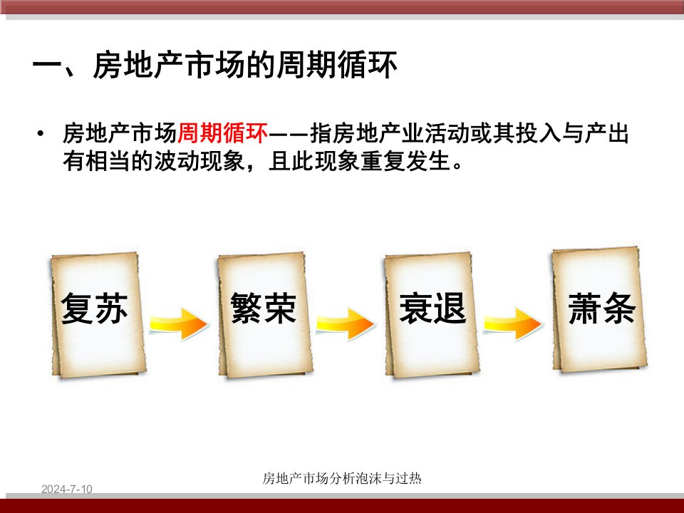 房地产市场分析泡沫与过热课件